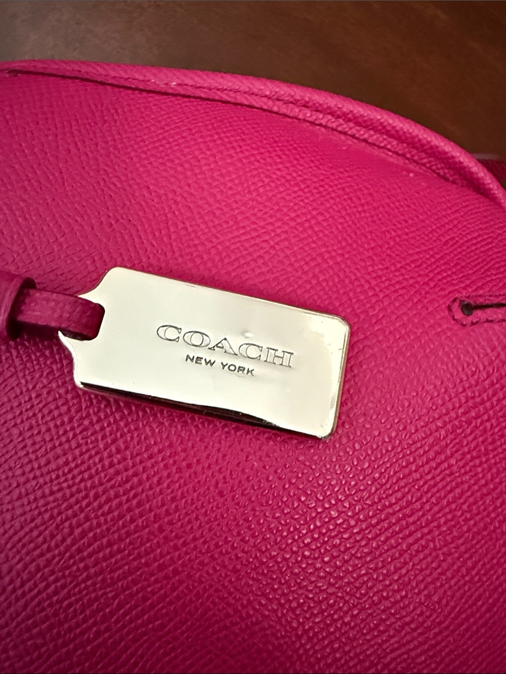 Coach Prince Street mini satchel pink Ruby EUC 11 1/2"(L) x 7 3/4" (H) x 4 1/4" - Picture 2 of 13